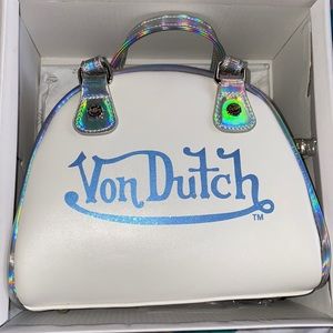 Von Dutch Holographic Small Bowling Bag